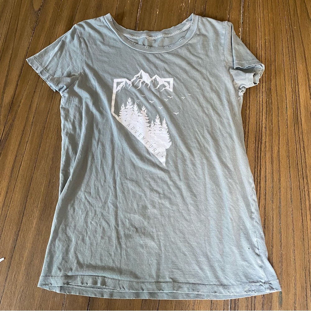 State 36 Nevada adventure sage green T-shirt